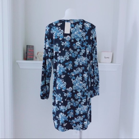 Michael Kors Midi Dress Floral Long Sleeve Size M, NWT $110.00 - Picture 5 of 9